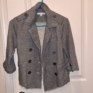 Cabi Gray Sweater Blazer